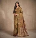 Royal Copper Gold Resham Silk Saree With Zari Border - No. AA2602