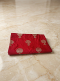SP218 - Classic Red Tree Motif Banarasi Satin Silk Saree